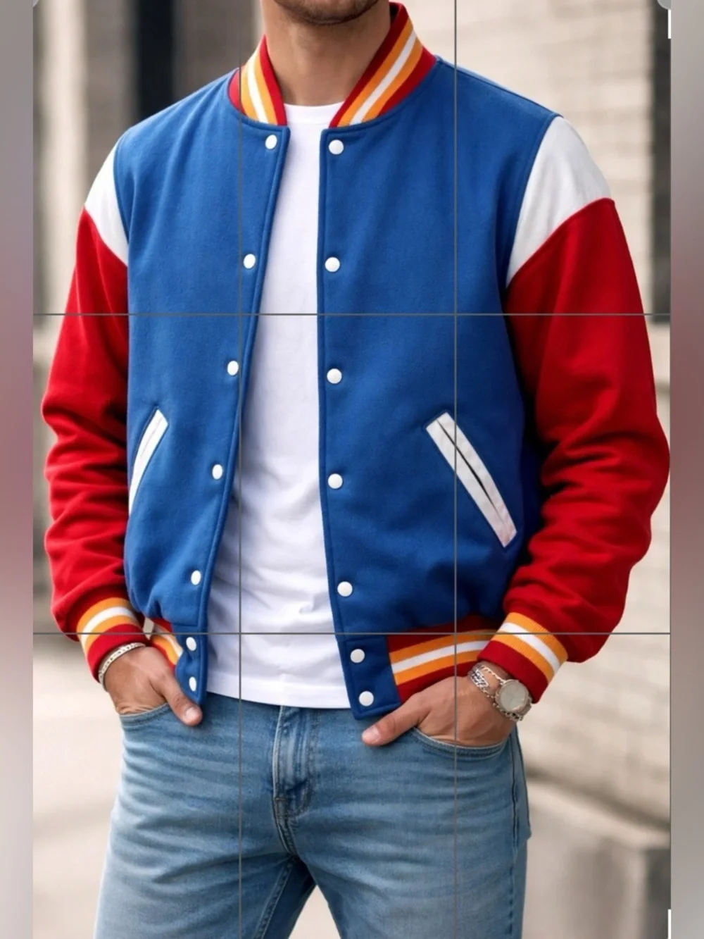 vintage Holloway bomber varsity jacket NWT bold colors Men’s Size XL